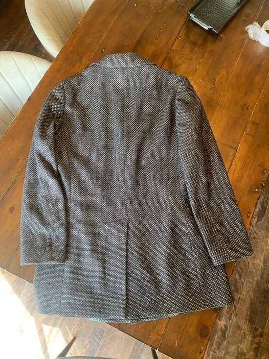 Manuel Ritz Textured Gray Overcoat for men size 42 - Picture 2 of 9